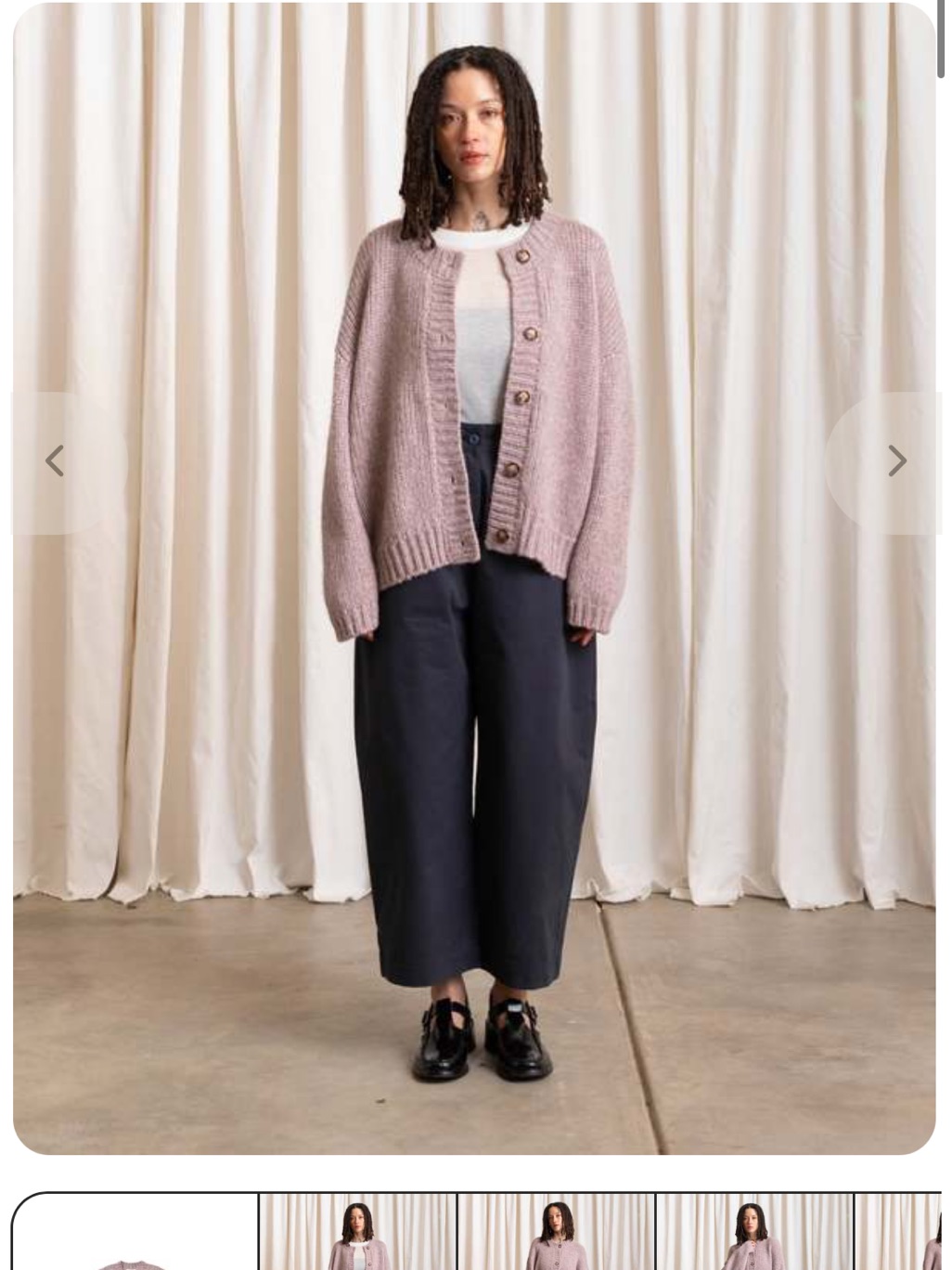 Ali Golden Merrino Crew Neck Cardigan